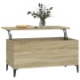 Mesa de centro madera contrachapada roble Sonoma 90x44,5x45 cm de vidaXL, Mesas de centro - Ref: Foro24-819591, Precio: 68,03...