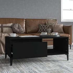 Mesa de centro madera contrachapada negro 90x50x36,5 cm de vidaXL, Mesas de centro - Ref: Foro24-821053, Precio: 57,35 €, Des...