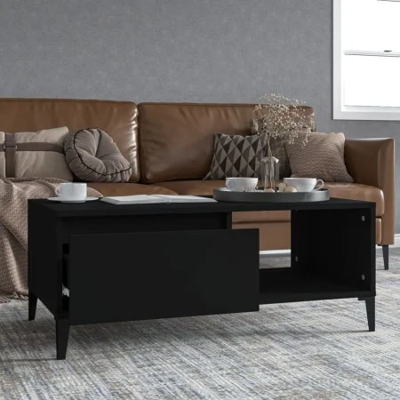 Mesa de centro madera contrachapada negro 90x50x36,5 cm de vidaXL, Mesas de centro - Ref: Foro24-821053, Precio: 57,35 €, Des...