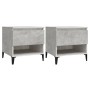 Mesas auxiliares 2 uds contrachapada gris hormigón 50x46x50 cm de vidaXL, Mesas auxiliares - Ref: Foro24-819557, Precio: 89,2...