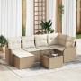 Conjunto de sofá de jardín Beige ratán sintético en Sofás de exterior | Comprar online en Foru.es