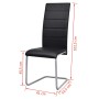Sillas voladizas de comedor 6 unidades cuero sintético negro de vidaXL, Sillas de comedor - Ref: Foro24-272420, Precio: 356,0...