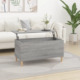 Mesa de centro madera contrachapada gris Sonoma 90x44,5x45 cm de vidaXL, Mesas de centro - Ref: Foro24-819586, Precio: 66,07 ...