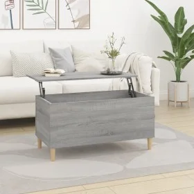 Mesa de centro madera contrachapada gris Sonoma 90x44,5x45 cm de vidaXL, Mesas de centro - Ref: Foro24-819586, Precio: 65,26 ...