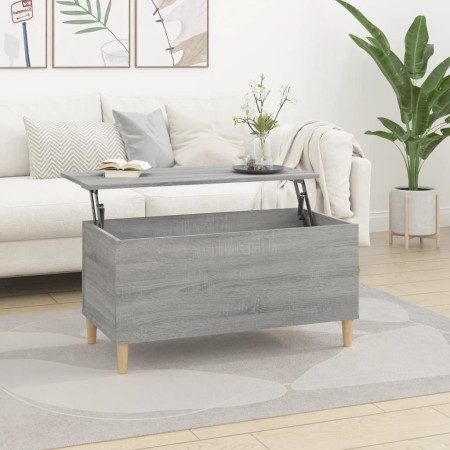 Mesa de centro madera contrachapada gris Sonoma 90x44,5x45 cm de vidaXL, Mesas de centro - Ref: Foro24-819586, Precio: 66,07 ...