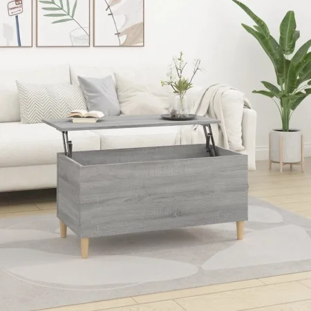 Mesa de centro madera contrachapada gris Sonoma 90x44,5x45 cm de vidaXL, Mesas de centro - Ref: Foro24-819586, Precio: 65,26 ...