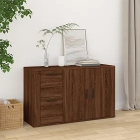 Oak brown plywood sideboard 100x33x59.5 cm by vidaXL, Sideboards - Ref: Foro24-821003, Price: 104,41 €, Discount: %