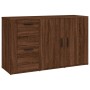 Aparador de madera contrachapada marrón roble 100x33x59,5 cm de vidaXL, Aparadores - Ref: Foro24-821003, Precio: 106,00 €, De...