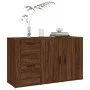 Aparador de madera contrachapada marrón roble 100x33x59,5 cm de vidaXL, Aparadores - Ref: Foro24-821003, Precio: 104,41 €, De...