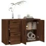 Aparador de madera contrachapada marrón roble 100x33x59,5 cm de vidaXL, Aparadores - Ref: Foro24-821003, Precio: 104,41 €, De...