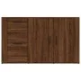 Aparador de madera contrachapada marrón roble 100x33x59,5 cm de vidaXL, Aparadores - Ref: Foro24-821003, Precio: 104,41 €, De...