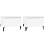 Mesas auxiliares 2 uds madera contrachapada blanco 50x46x35 cm de vidaXL, Mesas auxiliares - Ref: Foro24-819517, Precio: 59,6...
