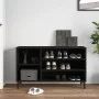 Mueble zapatero madera contrachapada negro 102x36x60 cm de vidaXL, Zapateros y organizadores de calzado - Ref: Foro24-819749,...