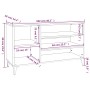 Mueble zapatero madera contrachapada negro 102x36x60 cm de vidaXL, Zapateros y organizadores de calzado - Ref: Foro24-819749,...