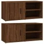 Mueble TV 2 uds madera contrachapada roble marrón 80x31,5x36cm de vidaXL, Muebles TV - Ref: Foro24-819451, Precio: 79,03 €, D...