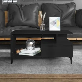 Mesa de centro madera contrachapada negro 90x49x45 cm de vidaXL, Mesas de centro - Ref: Foro24-819621, Precio: 92,11 €, Descu...