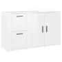 Aparador madera contrachapada blanco brillante 100x33x59,5 cm de vidaXL, Aparadores - Ref: Foro24-820998, Precio: 105,27 €, D...