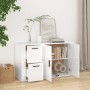 Aparador madera contrachapada blanco brillante 100x33x59,5 cm de vidaXL, Aparadores - Ref: Foro24-820998, Precio: 105,27 €, D...
