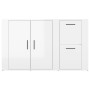 Aparador madera contrachapada blanco brillante 100x33x59,5 cm de vidaXL, Aparadores - Ref: Foro24-820998, Precio: 105,27 €, D...