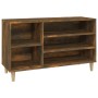 Mueble zapatero madera contrachapada roble ahumado 102x36x60 cm de vidaXL, Zapateros y organizadores de calzado - Ref: Foro24...