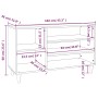 Mueble zapatero madera contrachapada roble ahumado 102x36x60 cm de vidaXL, Zapateros y organizadores de calzado - Ref: Foro24...