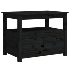 Solid black pine wood coffee table 71x49x55 cm by vidaXL, Coffee table - Ref: Foro24-820940, Price: 103,46 €, Discount: %