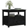 Mesa de centro de madera maciza de pino negro 71x49x55 cm de vidaXL, Mesas de centro - Ref: Foro24-820940, Precio: 104,79 €, ...