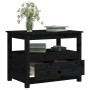 Mesa de centro de madera maciza de pino negro 71x49x55 cm de vidaXL, Mesas de centro - Ref: Foro24-820940, Precio: 104,79 €, ...