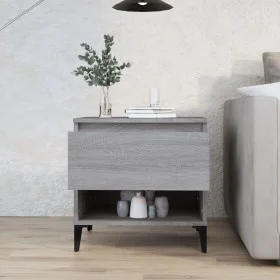 Sonoma gray plywood side table 50x46x50 cm by vidaXL, Side tables - Ref: Foro24-819560, Price: 46,92 €, Discount: %