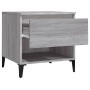 Mesa auxiliar de madera contrachapada gris Sonoma 50x46x50 cm de vidaXL, Mesas auxiliares - Ref: Foro24-819560, Precio: 47,42...