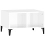 Mesa de centro madera contrachapada blanco brillo 60x50x36,5 cm de vidaXL, Mesas de centro - Ref: Foro24-821038, Precio: 35,5...