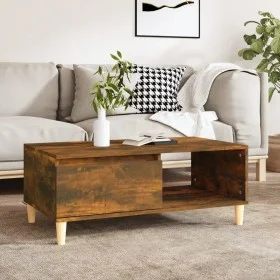 Smoked oak plywood coffee table 90x50x36.5 cm by vidaXL, Coffee table - Ref: Foro24-821049, Price: 46,98 €, Discount: %