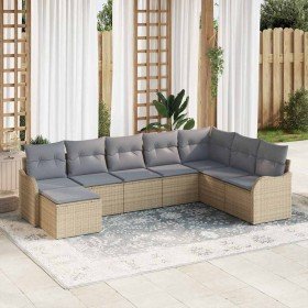 Conjunto de sofá de jardín 8 pcs Beige ratán sintético en Sofás de exterior | Comprar online en Foru.es