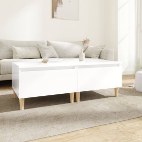 Mesas auxiliares 2 uds contrachapada blanco brillo 50x46x35 cm de vidaXL, Mesas auxiliares - Ref: Foro24-819505, Precio: 51,9...