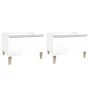 Mesas auxiliares 2 uds contrachapada blanco brillo 50x46x35 cm de vidaXL, Mesas auxiliares - Ref: Foro24-819505, Precio: 51,9...