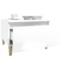 Mesas auxiliares 2 uds contrachapada blanco brillo 50x46x35 cm de vidaXL, Mesas auxiliares - Ref: Foro24-819505, Precio: 51,9...
