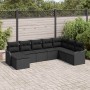Conjunto de sofá de jardín 8 pcs Negro ratán sintético en Sofás de exterior | Comprar online en Foru.es