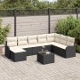 Conjunto de sofá de jardín 9 pcs Negro ratán sintético en Sofás de exterior | Comprar online en Foru.es