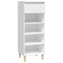 Mueble zapatero madera contrachapada blanco 40x36x105 cm de vidaXL, Zapateros y organizadores de calzado - Ref: Foro24-819772...