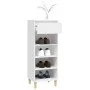 Mueble zapatero madera contrachapada blanco 40x36x105 cm de vidaXL, Zapateros y organizadores de calzado - Ref: Foro24-819772...