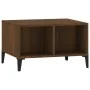 Mesa de centro madera contrachapada marrón roble 60x50x36,5 cm de vidaXL, Mesas de centro - Ref: Foro24-821043, Precio: 32,80...