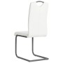 Sillas voladizas de comedor 6 unidades cuero sintético blanco de vidaXL, Sillas de comedor - Ref: Foro24-275464, Precio: 348,...