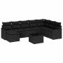 Conjunto de sofá de jardín 9 pcs Negro ratán sintético en Sofás de exterior | Comprar online en Foru.es