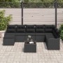 Conjunto de sofá de jardín 9 pcs Negro ratán sintético en Sofás de exterior | Comprar online en Foru.es