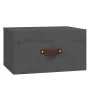 Mesita de noche de pared gris 40x29,5x22 cm de vidaXL, Taquillas y armarios de almacenamiento - Ref: Foro24-820990, Precio: 3...