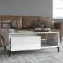 Glossy white plywood coffee table 90x50x36.5 cm by vidaXL, Coffee table - Ref: Foro24-821054, Price: 49,21 €, Discount: %