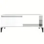 Glossy white plywood coffee table 90x50x36.5 cm by vidaXL, Coffee table - Ref: Foro24-821054, Price: 49,21 €, Discount: %