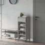 Mueble zapatero madera contrachapada gris Sonoma 40x36x105 cm de vidaXL, Zapateros y organizadores de calzado - Ref: Foro24-8...