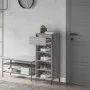 Mueble zapatero madera contrachapada gris Sonoma 40x36x105 cm de vidaXL, Zapateros y organizadores de calzado - Ref: Foro24-8...