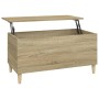 Mesa de centro madera contrachapada roble Sonoma 90x44,5x45 cm de vidaXL, Mesas de centro - Ref: Foro24-819583, Precio: 64,64...